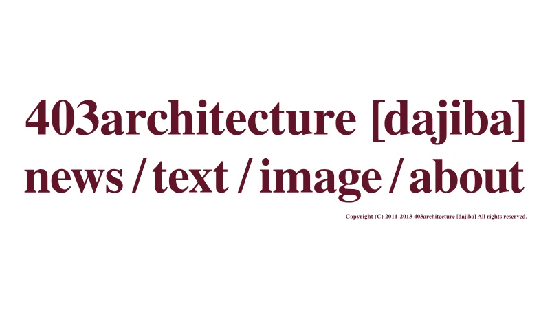 403ARCHITECTURE [DAJIBA] - 403architecture[dajiba]